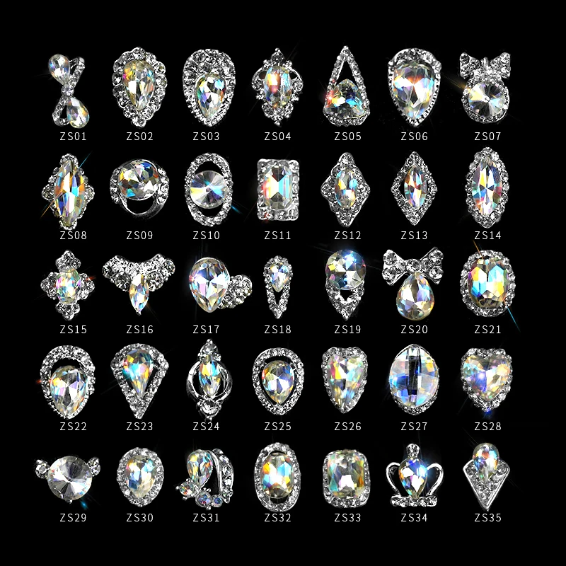 10Pcs Alloy Zircon Water Drill Nail Art Decoration Gemstone Nail Rhinestone Moon Star Shaped Jewelry Design Nail Accessories
10Pcs Alloy Zircon Water Drill Nail Art Decoration Gemstone Nail Rhinestone Moon Star Shaped Jewelry Design Nail Accessories