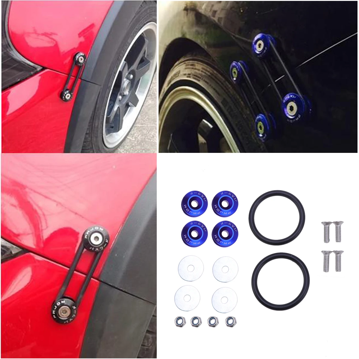 1 Set Fastener Fixed Button Kit For Car Vehicles Aluminium Alloy Front Rear Bumper Trunk Fender Auto Vehicle Styling | Автомобили и