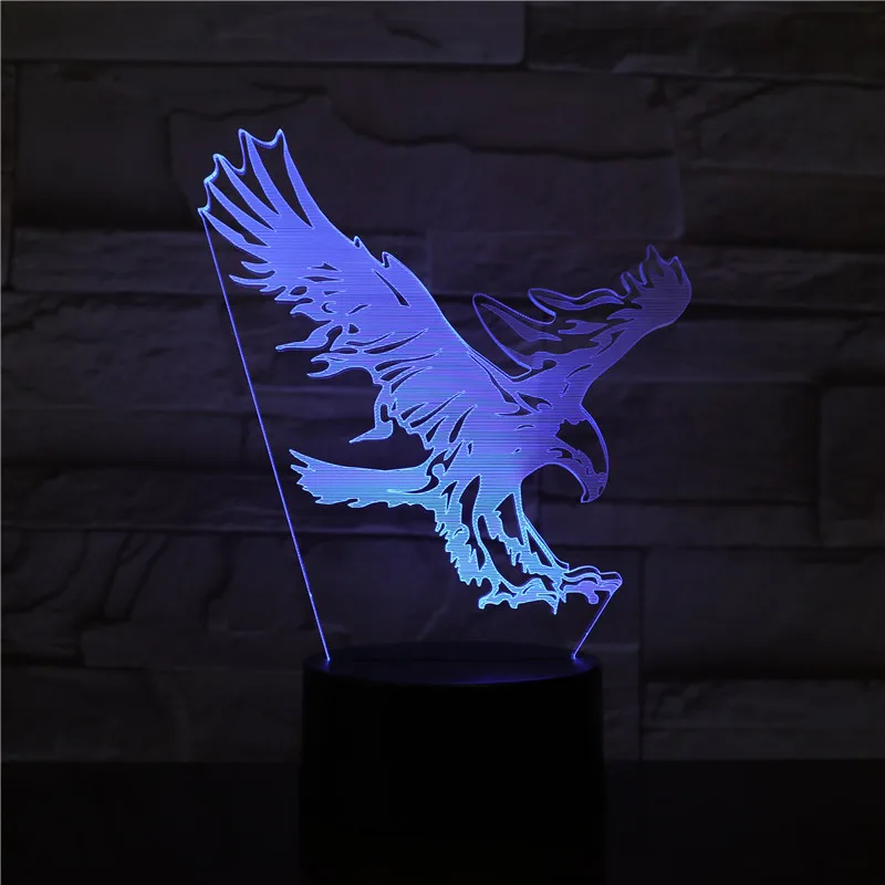 Flying Big Eagle Shape Night Light 7 Colorful Hawk 3D Cartoon Table Lamp for Office Hotel Bedroom Bar Touch Sensor 2355
Flying Big Eagle Shape Night Light 7 Colorful Hawk 3D Cartoon Table Lamp for Office Hotel Bedroom Bar Touch Sensor 2355