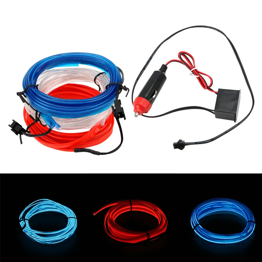 LEEPEE Interior Decoration 2m Decorative Lamp Light Strips Flexible Neon EL Wire Car 12V LED Cold lights Car styling
LEEPEE Interior Decoration 2m Decorative Lamp Light Strips Flexible Neon EL Wire Car 12V LED Cold lights Car styling