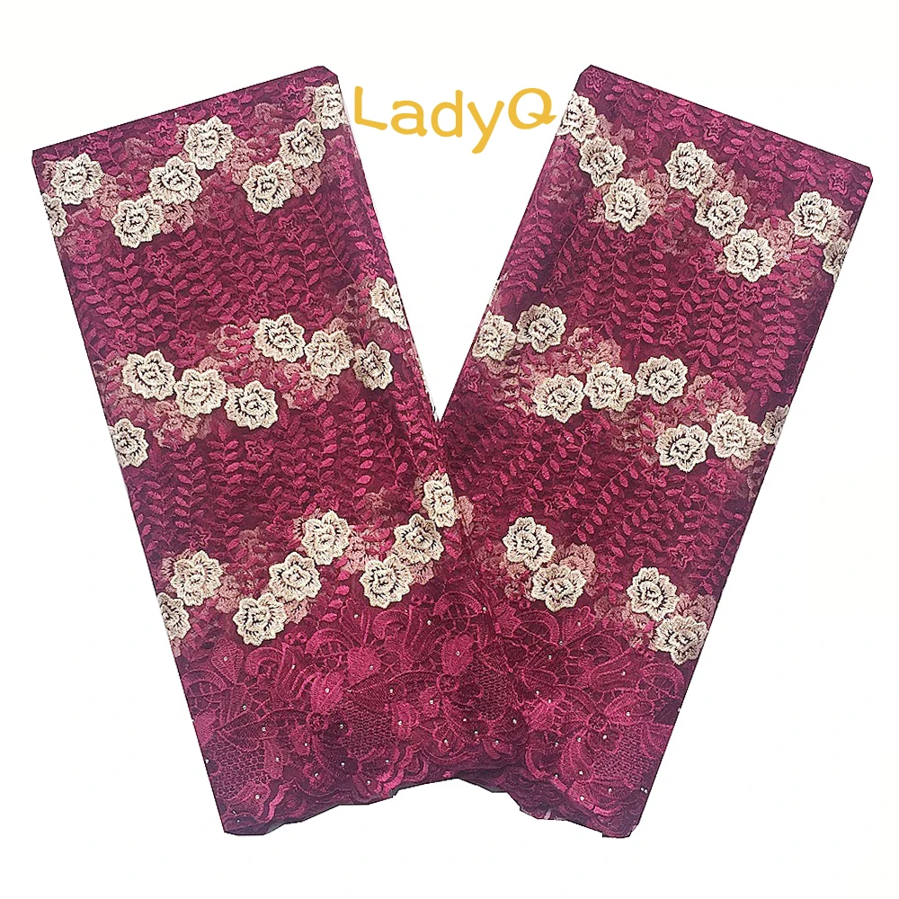 LadyQ Burgundy Wine Latest African Laces 2018 Embroidered Tulle Fabric Stone Cord Net Lace Fabric Nigerian French Lace Fabric
LadyQ Burgundy Wine Latest African Laces 2018 Embroidered Tulle Fabric Stone Cord Net Lace Fabric Nigerian French Lace Fabric