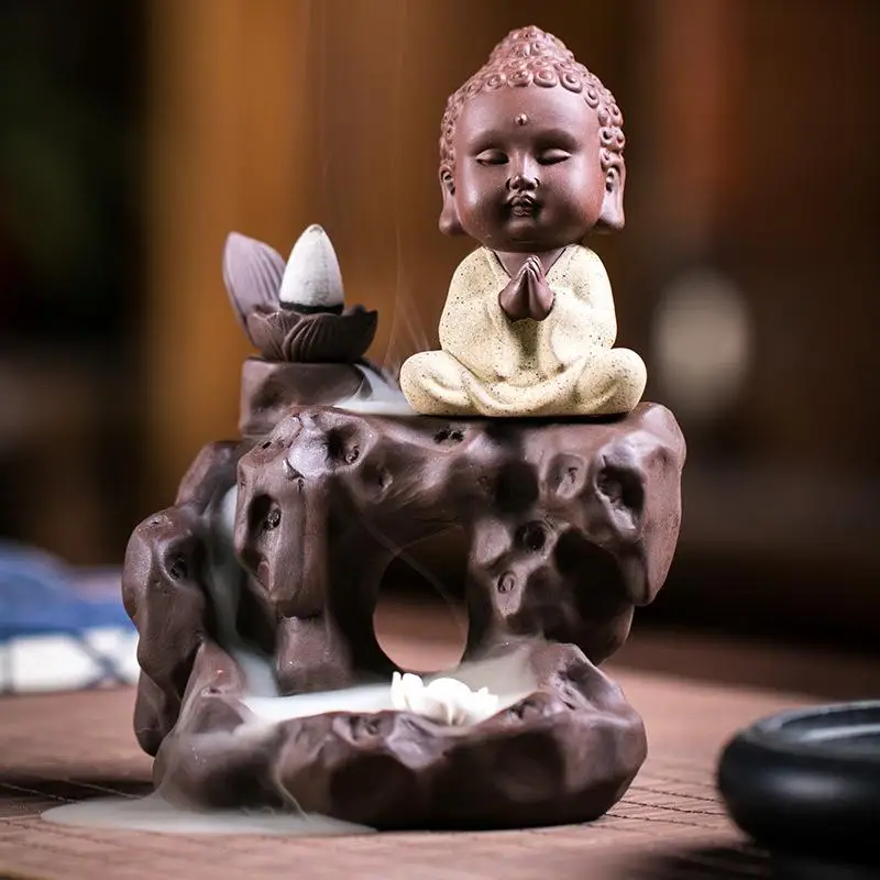 Small Buddha Backflow Incense Burner Smoke Waterfall Incense Holder Handmade Ceramic Censer For Buddhist Home Office Decoration
Small Buddha Backflow Incense Burner Smoke Waterfall Incense Holder Handmade Ceramic Censer For Buddhist Home Office Decoration
