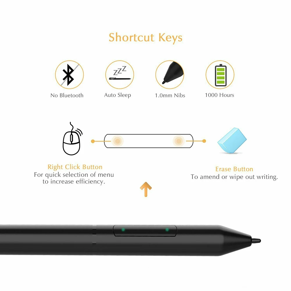 2019 New 4096 Pressure Stylus Pen For Microsoft Surface Go Pro 5/ 4/ 3/ Book 142mm Wireless Solid Aluminium Stylus Pen
2019 New 4096 Pressure Stylus Pen For Microsoft Surface Go Pro 5/ 4/ 3/ Book 142mm Wireless Solid Aluminium Stylus Pen