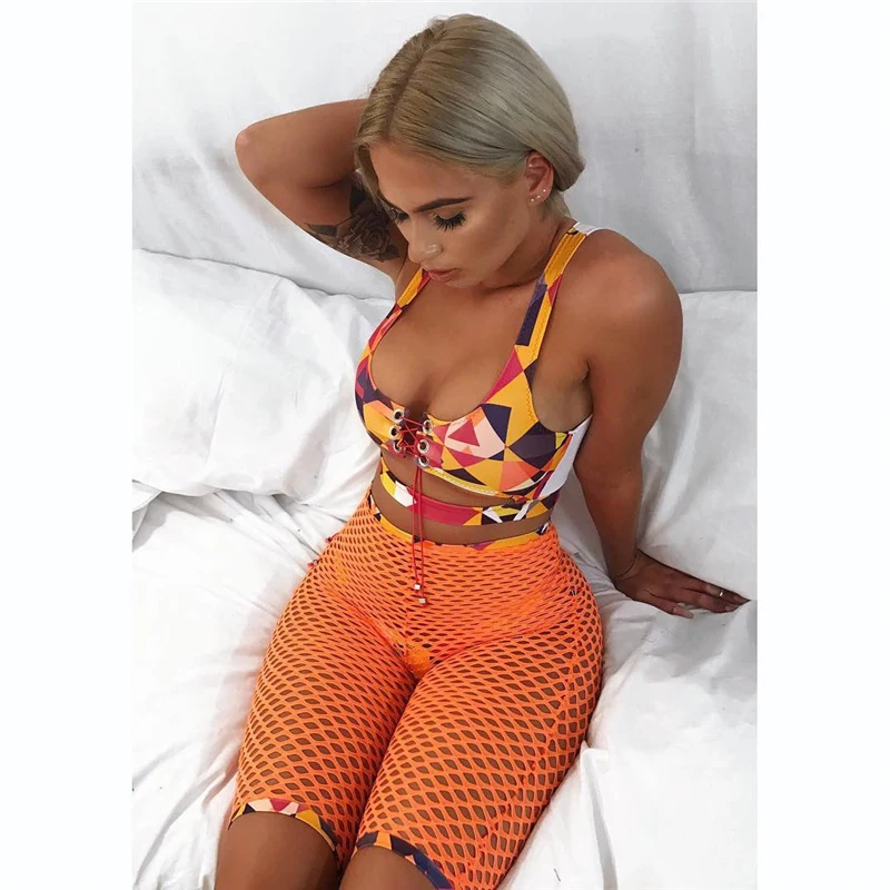 3PCS Swim Suit women print bandage bikini set fishnet shorts bathing suit push-up swimwear sexy Hollow out Beach Wear femme 2019
3PCS Swim Suit women print bandage bikini set fishnet shorts bathing suit push-up swimwear sexy Hollow out Beach Wear femme 2019