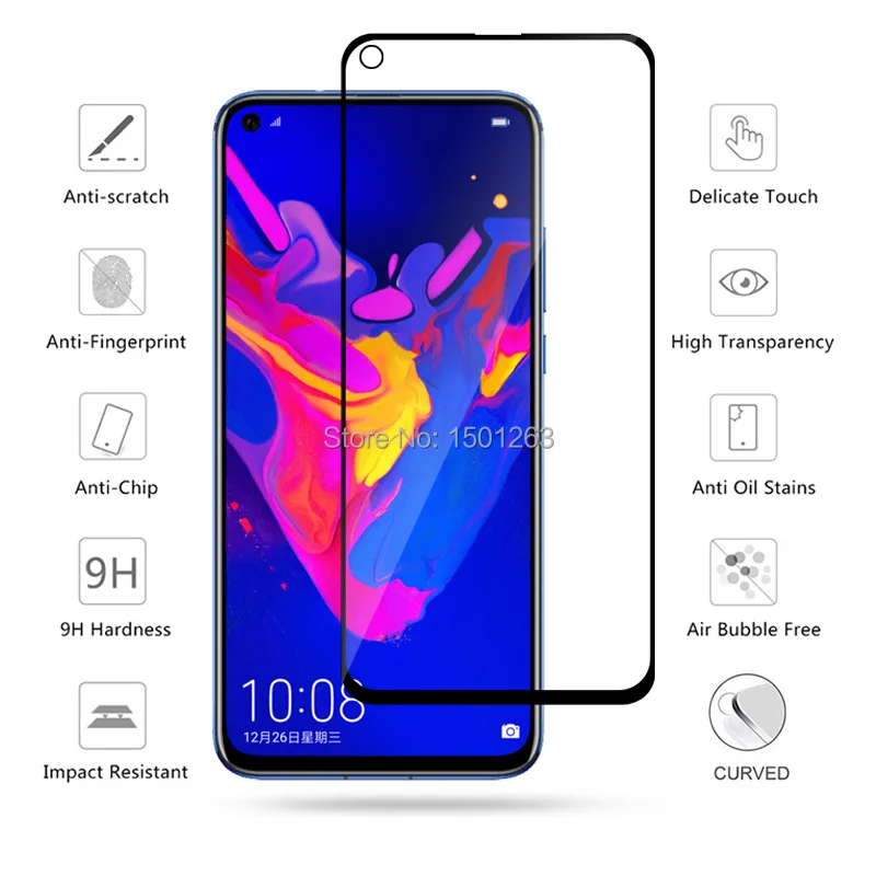 9H полное покрытие из закаленного стекла для huawei Honor 8A 8C 8X 7A Pro 7C 10 10i Play View 20 P Smart Y7 Y6