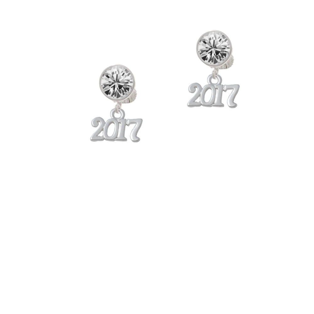 Horizontal Year - 2017 Crystal Clip On Earrings | Украшения и аксессуары