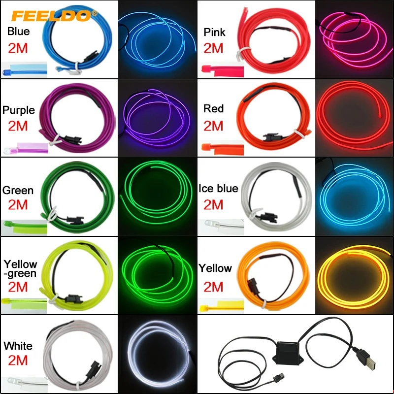 FEELDO 12V USB силовой инвертор автомобиля 2M гибкое литье EL неоновое светящееся освещение веревка полоса с плавником 9 цветов # MX5769
FEELDO 12V USB силовой инвертор автомобиля 2M гибкое литье EL неоновое светящееся освещение веревка полоса с плавником 9 цветов # MX5769