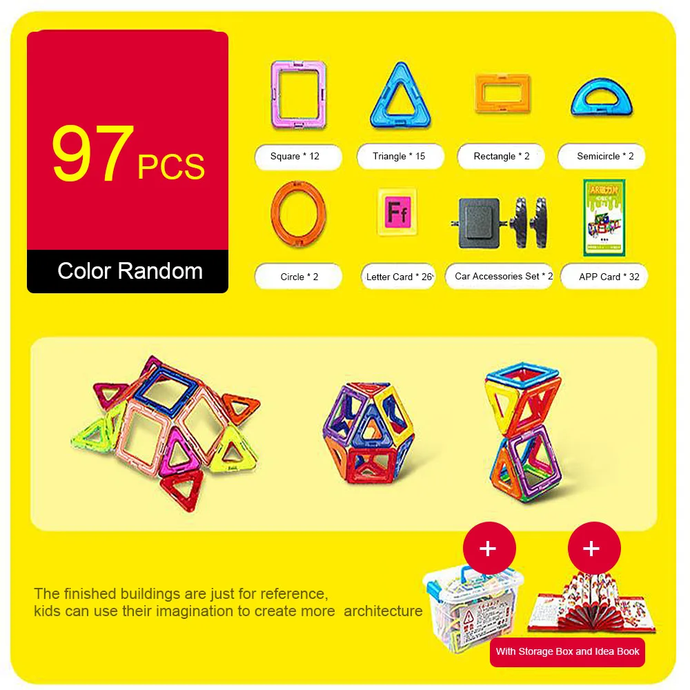 97-207pcs Magnetic Designer Construction Set Building Blocks Toys Magnetic Blocks Educational Stacking and Learning Game for Kid
97-207pcs Magnetic Designer Construction Set Building Blocks Toys Magnetic Blocks Educational Stacking and Learning Game for Kid