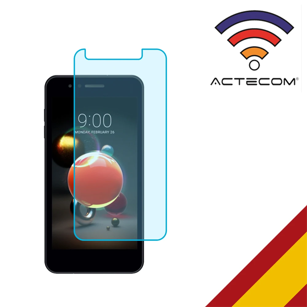 Фото Закаленное стекло ACTECOM для LG K9 (K8 2018) защитный экран 9h 2.5D Vidrio с Caja | Мобильные
