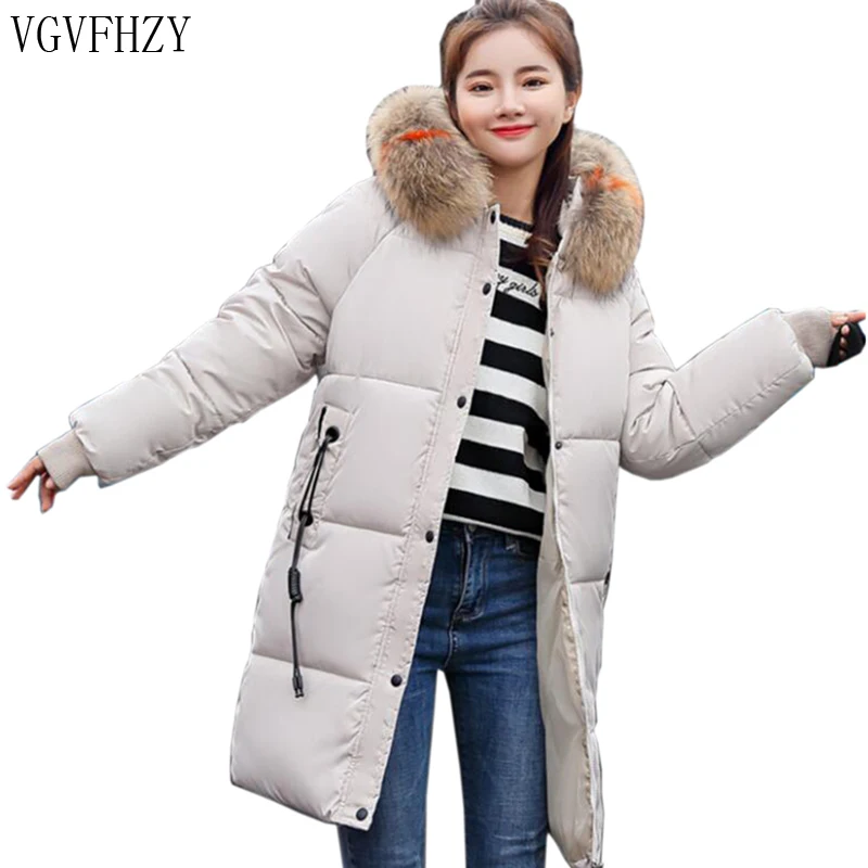 2018 New Winter Cotton Coat Women Loose Large Fur Collar Hooded Parkas Long Padded Warm Thickness Overcoat Plus size Outwear
2018 New Winter Cotton Coat Women Loose Large Fur Collar Hooded Parkas Long Padded Warm Thickness Overcoat Plus size Outwear