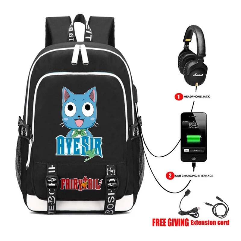 multifunction USB charging teenagers travel Bags Men women's Laptop bag Student book Bags for anime Fairy Tail backpack 8 style
multifunction USB charging teenagers travel Bags Men women's Laptop bag Student book Bags for anime Fairy Tail backpack 8 style