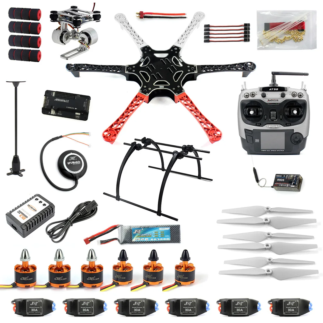 F05114-AS Assembled F550 6-Aix RTF Full Kit with APM 2.8 Flight Controller GPS Compass & Gimbal+FS
F05114-AS Assembled F550 6-Aix RTF Full Kit with APM 2.8 Flight Controller GPS Compass & Gimbal+FS