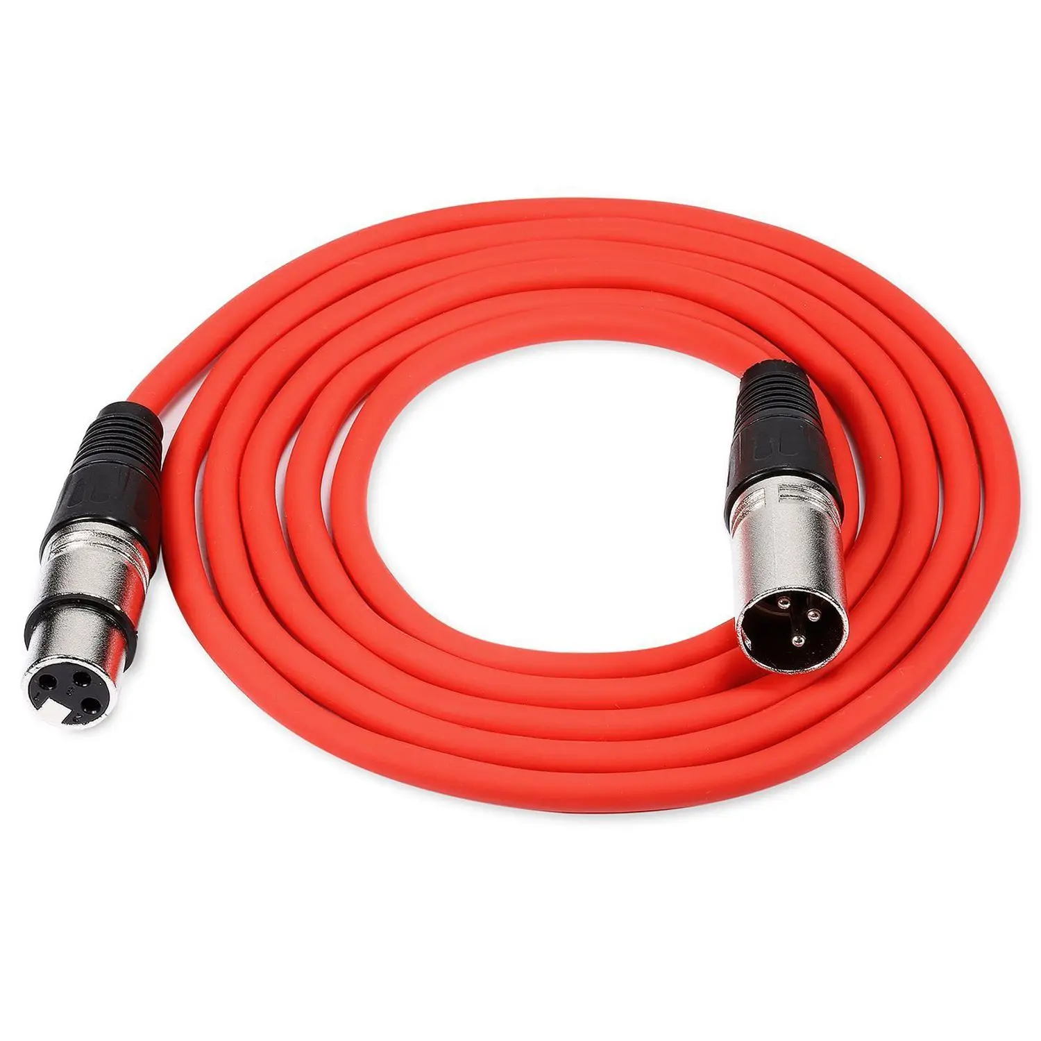 6 шт. 5 футов/2 м кабель для микрофона XLR папа-XLR Женский резиновый Змеиный шнур