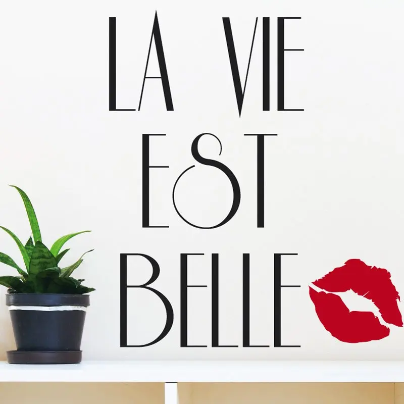 La Vie Est Belle Life is Beautiful - Wall Decal Custom French Quote Vinyl Art Stickers Modern ,Kitchens, Dorm Room Decor Walls
La Vie Est Belle Life is Beautiful - Wall Decal Custom French Quote Vinyl Art Stickers Modern ,Kitchens, Dorm Room Decor Walls
