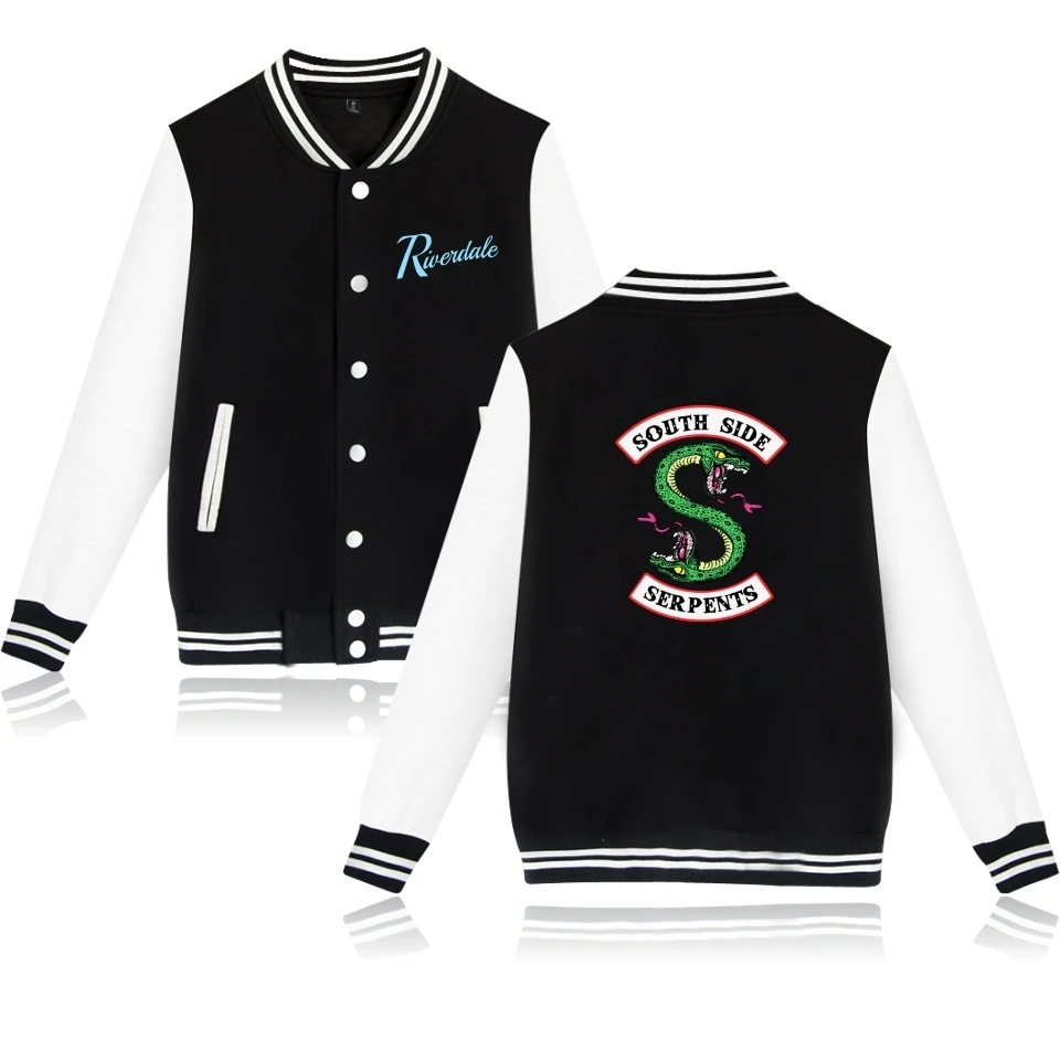 Riverdale Hoodie SouthSide Baseball Jacket Men Women Men's Hip Hop Snake South Side SERPENTS Hoodies Sweatshirt Coat Hoodies
Riverdale Hoodie SouthSide Baseball Jacket Men Women Men's Hip Hop Snake South Side SERPENTS Hoodies Sweatshirt Coat Hoodies