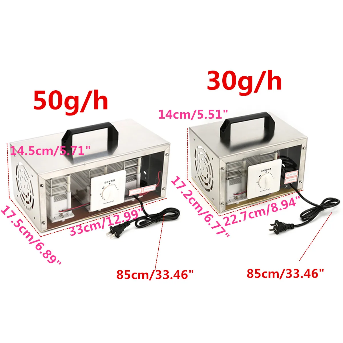30g/h 50g/h 220V Air Ozone Generator Air Purifier Sterilizer Ozonator Portable Ozonizer Cleaner Sterilizer with Timing Switch
30g/h 50g/h 220V Air Ozone Generator Air Purifier Sterilizer Ozonator Portable Ozonizer Cleaner Sterilizer with Timing Switch