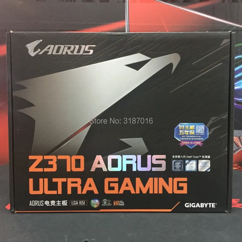Новая игровая Материнская плата Gigabyte Z370 AORUS Ultra LGA1151 DDR4 SATA3 USB3.0 поддержка i3 8100 i5 8500 I7