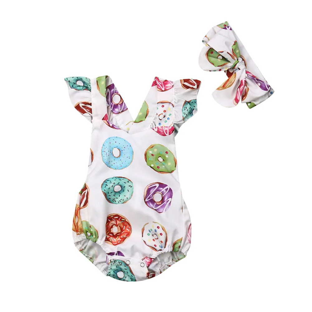 0-24M Infant Baby Girl Donuts Print Summer Bodysuit Short Sleeve Summer Jumpsuit Headband Clothes
0-24M Infant Baby Girl Donuts Print Summer Bodysuit Short Sleeve Summer Jumpsuit Headband Clothes