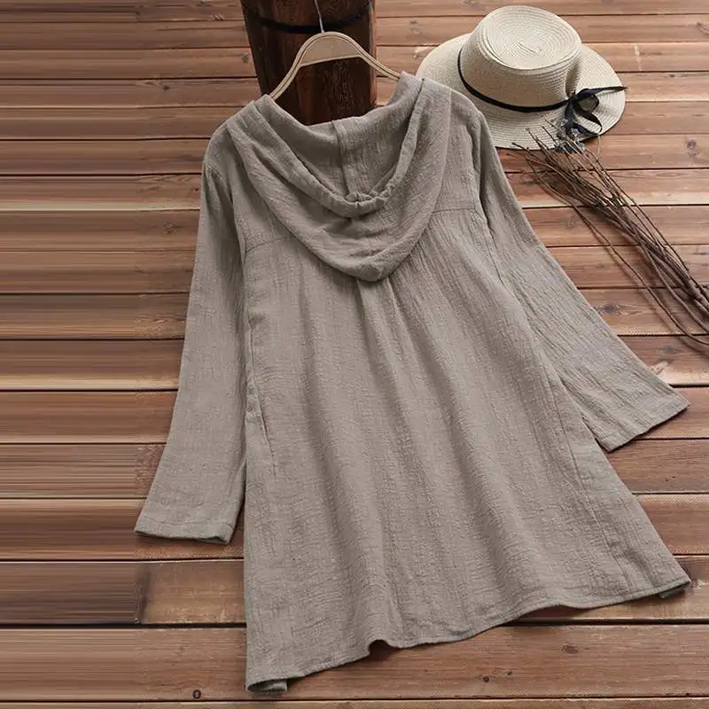 2021 Women Spring Hoodies Long Sleeve Buttons Down Shirt Solid Cotton Linen Blouse Female Casual Loose Work Top Femininas Blusas
2021 Women Spring Hoodies Long Sleeve Buttons Down Shirt Solid Cotton Linen Blouse Female Casual Loose Work Top Femininas Blusas