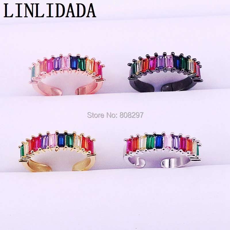 8Pcs Multi color delicate rainbow cubic zirconia gold colors rings for girl women colorful beautiful ring
8Pcs Multi color delicate rainbow cubic zirconia gold colors rings for girl women colorful beautiful ring
