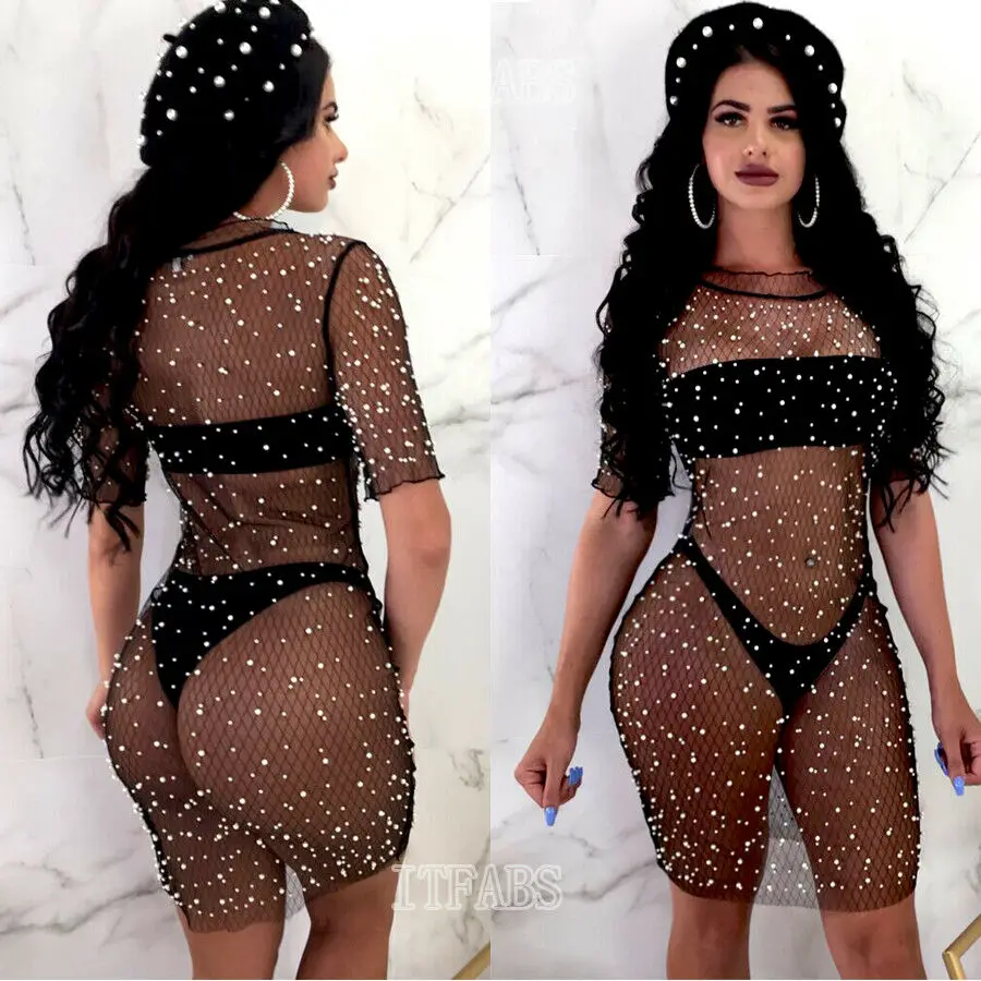 Women's Lace Sexy Summer Mesh Cover Up Fishnet Bathing Suit Bikini Swimwear Beach shirts Hollow Out Tops
Women's Lace Sexy Summer Mesh Cover Up Fishnet Bathing Suit Bikini Swimwear Beach shirts Hollow Out Tops