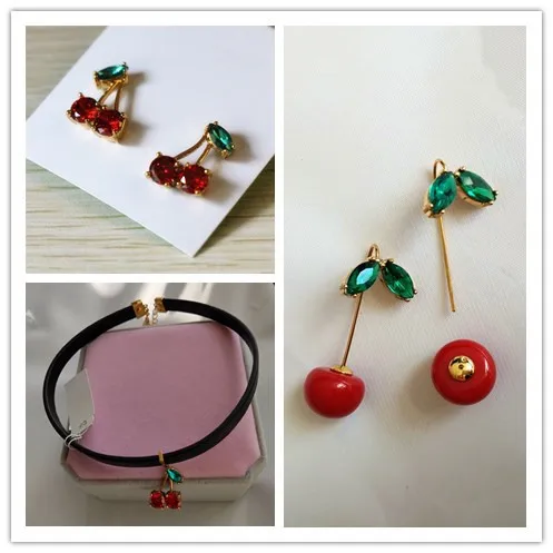 Free shipping fashion sEnamel glaze cherry earrings stone earrings skin jewelry set
Free shipping fashion sEnamel glaze cherry earrings stone earrings skin jewelry set