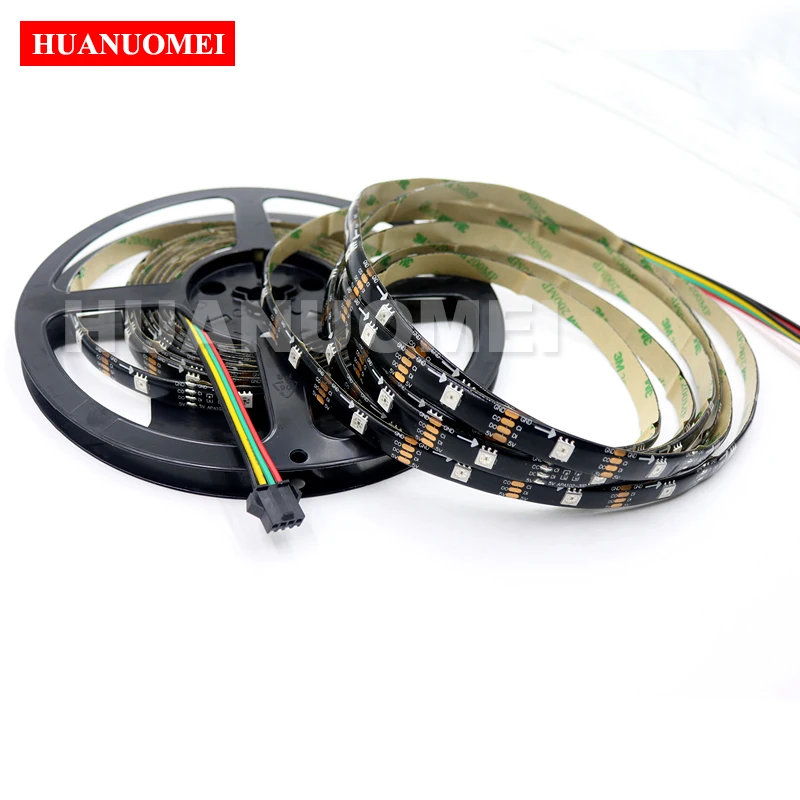 

5M 30LEDs/m 5050 SMD RGB APA102 LED Strip APA107 Pixel Light TV Flexible Tape Sign Lamp 5V,BLACK PCB,Waterproof IP65