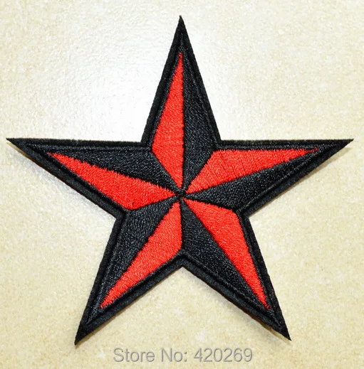 HOT SALE! ~ Red Black Nautical Star Embroidered Iron On Patches, sew on patch,Appliques, Made of Cloth,100% Guaranteed Quality
HOT SALE! ~ Red Black Nautical Star Embroidered Iron On Patches, sew on patch,Appliques, Made of Cloth,100% Guaranteed Quality