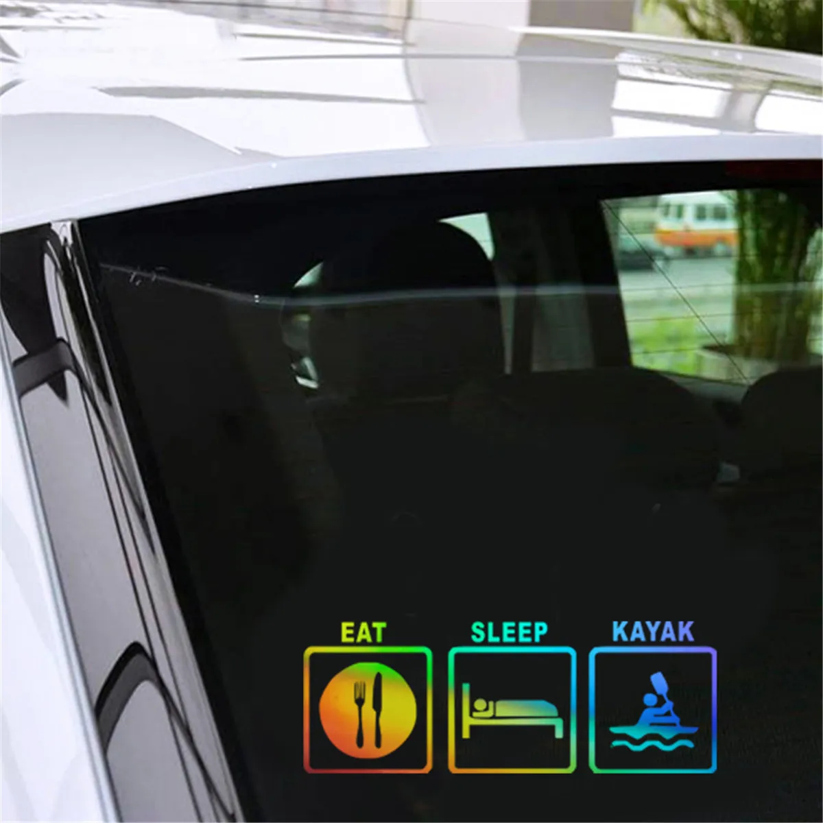 Eat Sleep каяк стены для дома окон и стекла двери автомобиля стикер ноутбука Авто
