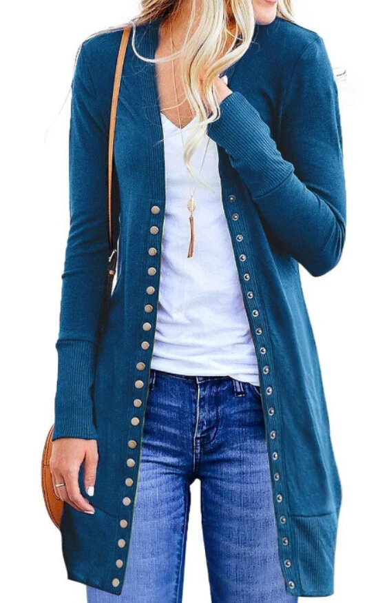 Woman Ladies Long Sleeve Autumn Jacket Casual Long Knit Cardigan Fashion Slim Coat Spring Fall
Woman Ladies Long Sleeve Autumn Jacket Casual Long Knit Cardigan Fashion Slim Coat Spring Fall