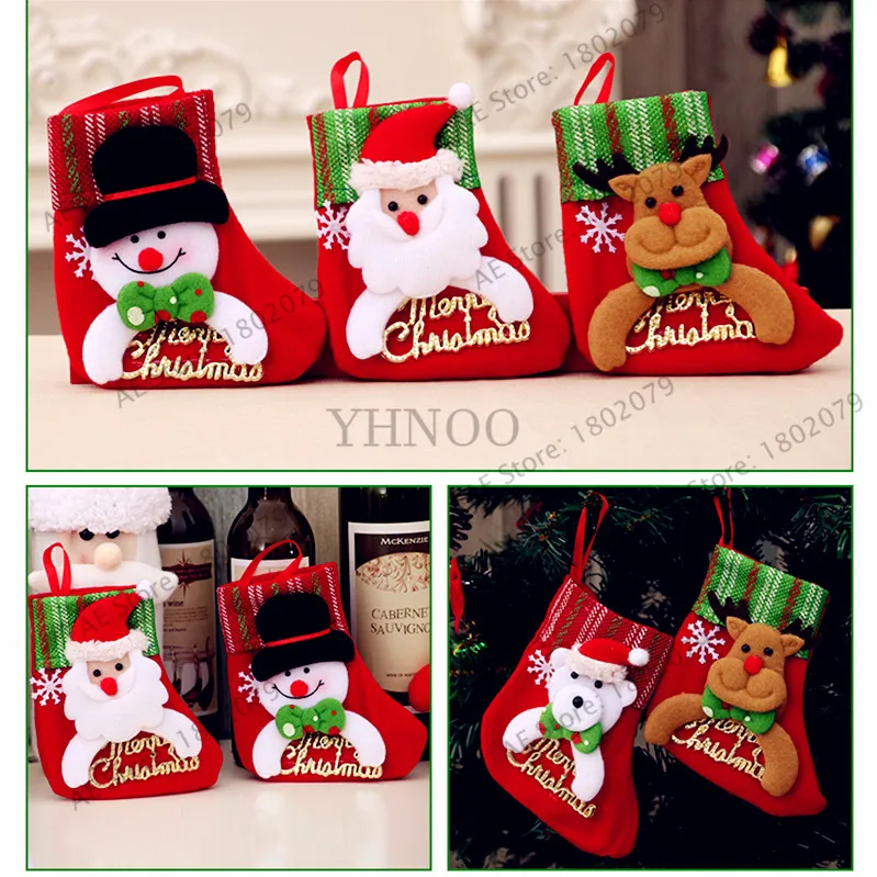 1pcs/bag Christmas stocking Christmas Decoration Socks Christmas Gift Candy Bag christmas tree pendant Ornament
1pcs/bag Christmas stocking Christmas Decoration Socks Christmas Gift Candy Bag christmas tree pendant Ornament