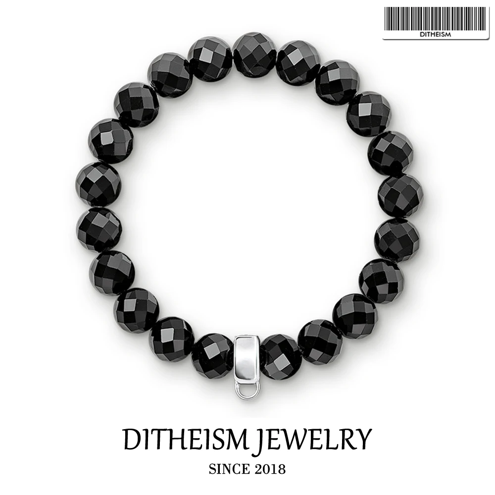 Charms Carrier Bracelets with Black Onyx Beads, 2018 New 925 Sterling Silver Fashion Jewelry Trendy Gift for Women Girls
Charms Carrier Bracelets with Black Onyx Beads, 2018 New 925 Sterling Silver Fashion Jewelry Trendy Gift for Women Girls