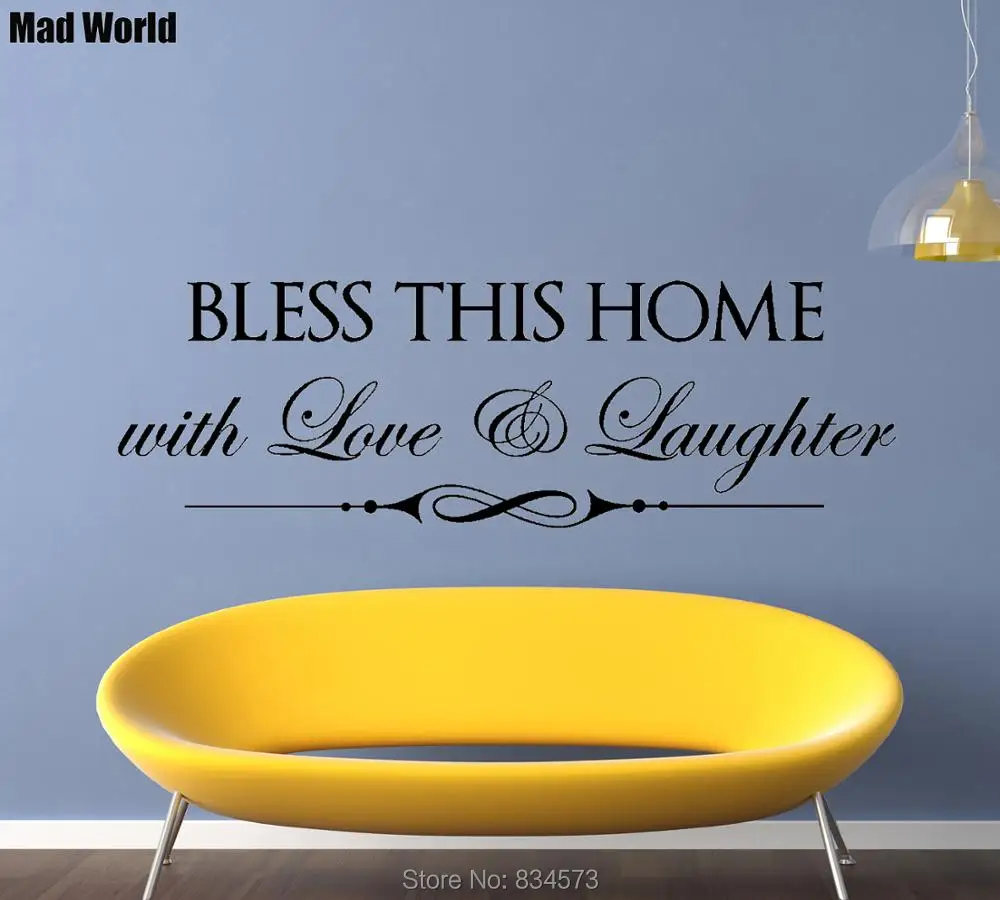 Bless this Home with love & laughter Quote Wall Art Stickers Wall Decals Home DIY Decoration Removable Room Decor Wall Stickers
Bless this Home with love & laughter Quote Wall Art Stickers Wall Decals Home DIY Decoration Removable Room Decor Wall Stickers