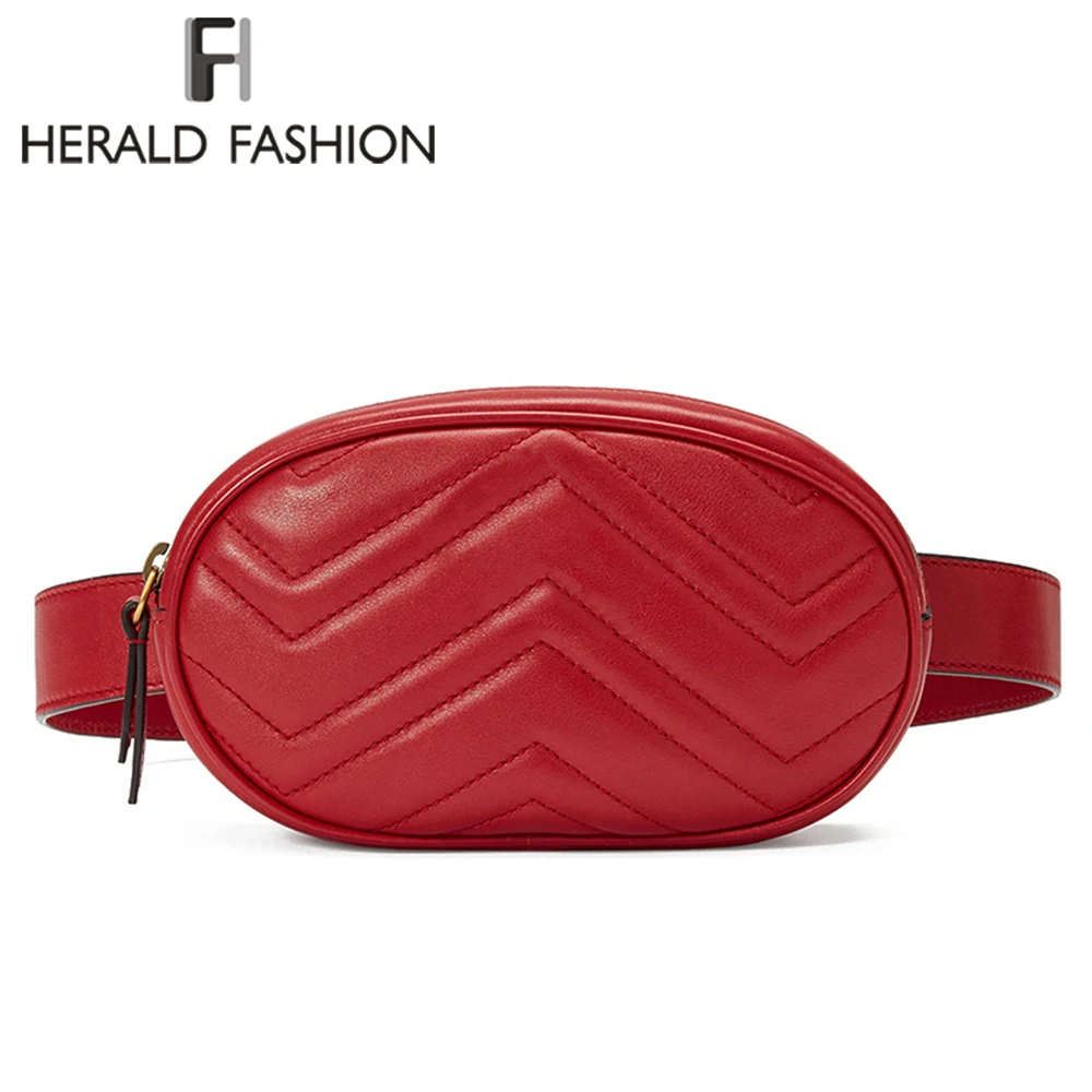 Herald Fashion Waist Bag Women Waist Fanny Packs Belt Bag Luxury Brand PU Leather Chest Bag Red Black Color 2018 New Arrival
Herald Fashion Waist Bag Women Waist Fanny Packs Belt Bag Luxury Brand PU Leather Chest Bag Red Black Color 2018 New Arrival