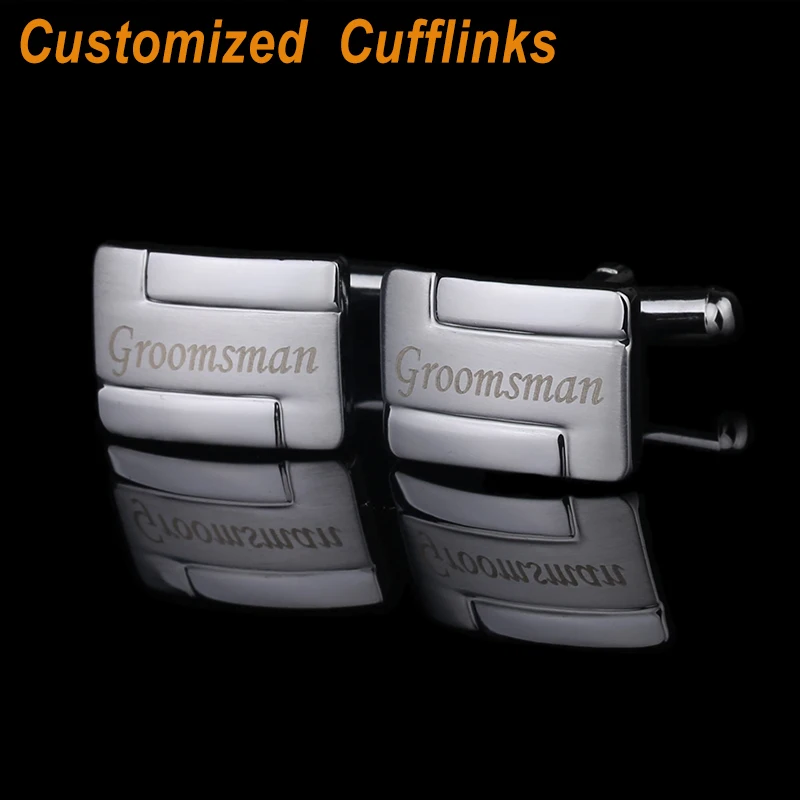 Qi Qi Wu Free shipping Personalized Cufflinks Laser Engraved Wedding For Men's Jewelry Customized Wedding Favors With Gift Box
Qi Qi Wu Free shipping Personalized Cufflinks Laser Engraved Wedding For Men's Jewelry Customized Wedding Favors With Gift Box