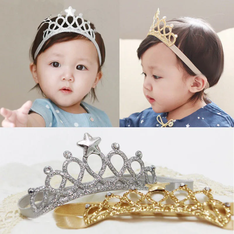 Милый детский ободок для волос с короной маленьких девочек повязка на голову