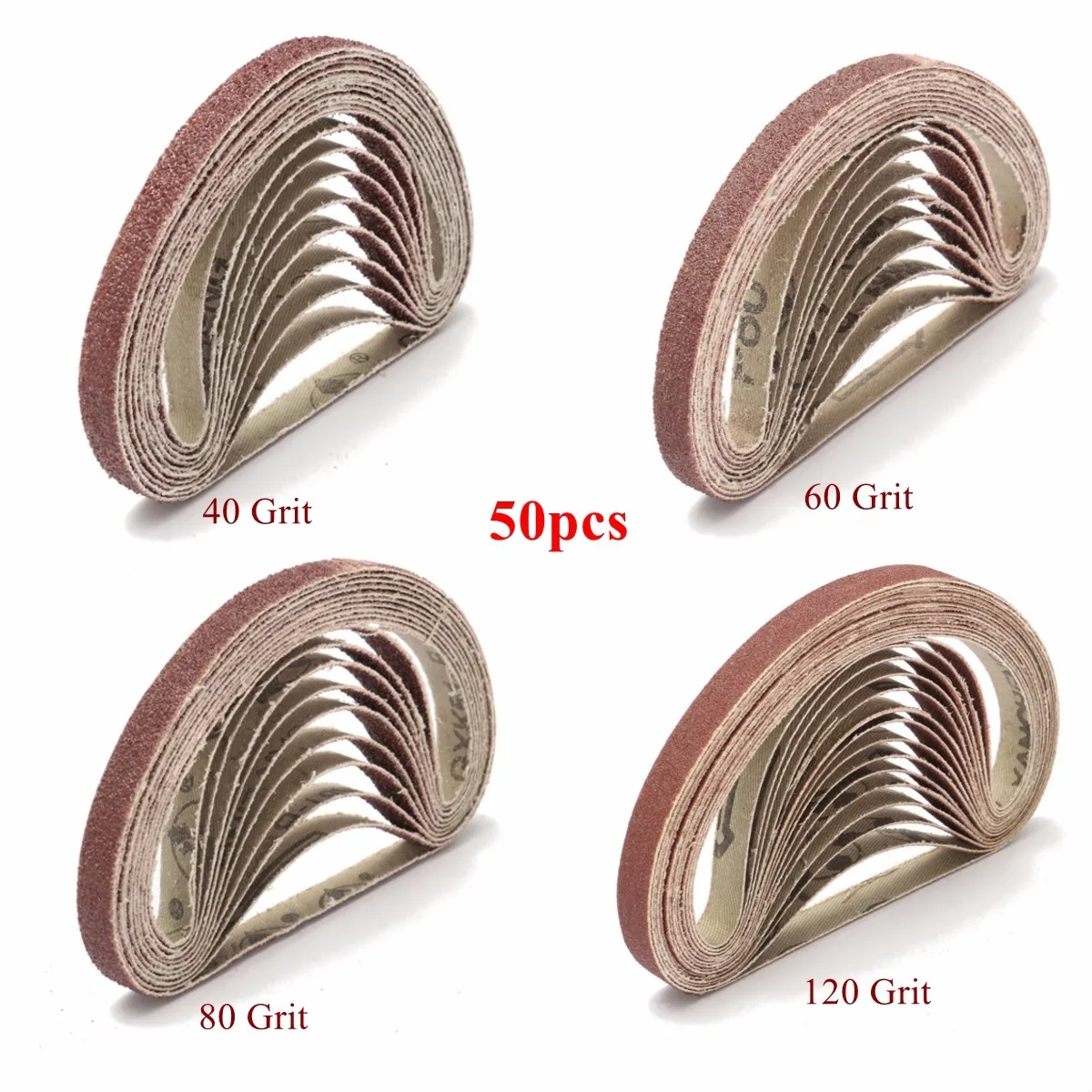 50 PCS 40/60/100/120 Grit Sanding Belts Metal Grinding Aluminium Bands Polisher Oxide Sander 10 x 330 mm
50 PCS 40/60/100/120 Grit Sanding Belts Metal Grinding Aluminium Bands Polisher Oxide Sander 10 x 330 mm