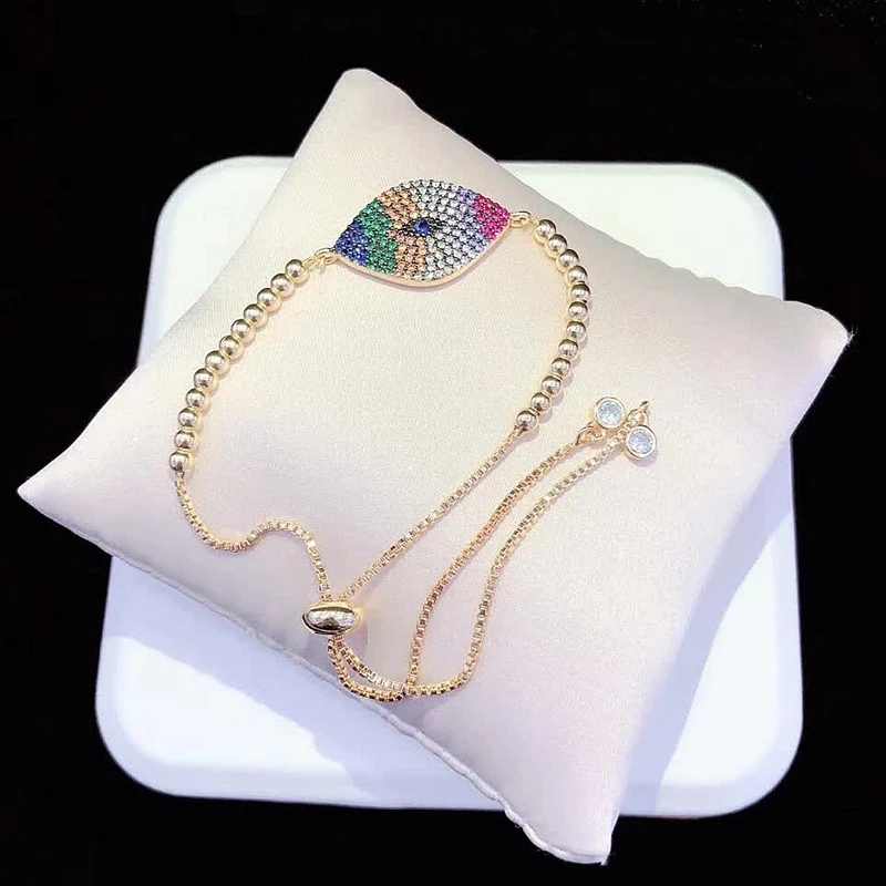 6PCS ZYZ-B9901 Trendy Brand Pave CZ Eye Women 4mm Copper Beads Charm Chain Adjustable Bracelet Jewelry
6PCS ZYZ-B9901 Trendy Brand Pave CZ Eye Women 4mm Copper Beads Charm Chain Adjustable Bracelet Jewelry