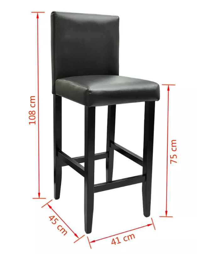 VidaXL черный 1 барный стол и 2 табуретки кухонный набор современная элегантная