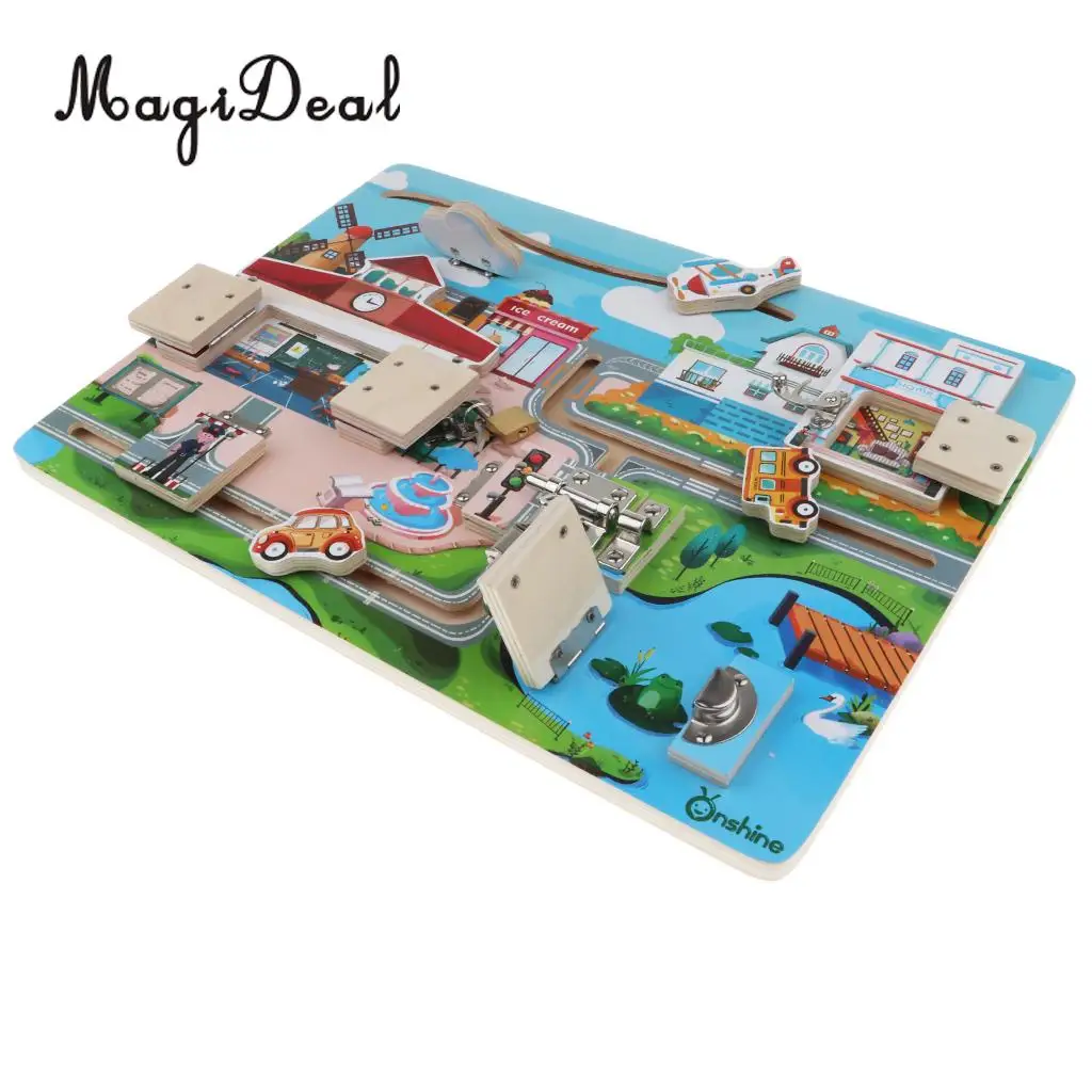 Fun Open Locks Latch Board Puzzle Wooden Educational Toy for Kids Baby Early Brain Training Game Gift
Fun Open Locks Latch Board Puzzle Wooden Educational Toy for Kids Baby Early Brain Training Game Gift