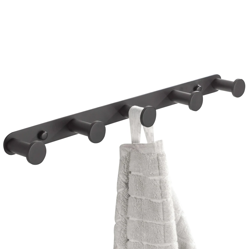 Leyden Stainless Steel Wall Mounted Coat Hook,5 Hooks Black Finish Heavy Duty Towel Holder Round Bathroom Accessory
Leyden Stainless Steel Wall Mounted Coat Hook,5 Hooks Black Finish Heavy Duty Towel Holder Round Bathroom Accessory