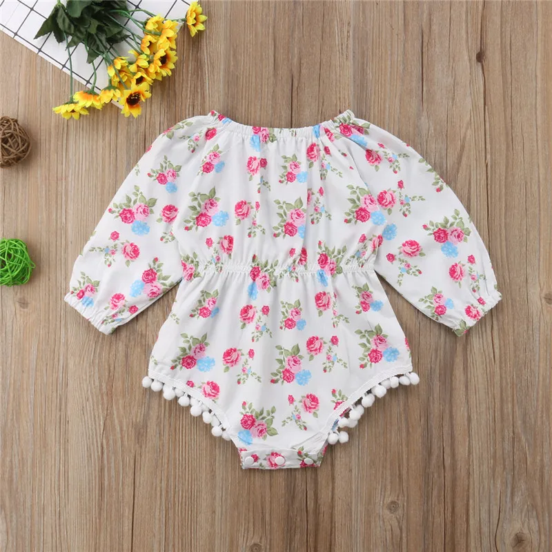 Cute Kid Baby Girls Flower Bodysuit Jumpsuit Playsuit Outfit Girls Clothes Long Sleeve Tassel Patchwork Bodysuit One-piece 0-24M
Cute Kid Baby Girls Flower Bodysuit Jumpsuit Playsuit Outfit Girls Clothes Long Sleeve Tassel Patchwork Bodysuit One-piece 0-24M