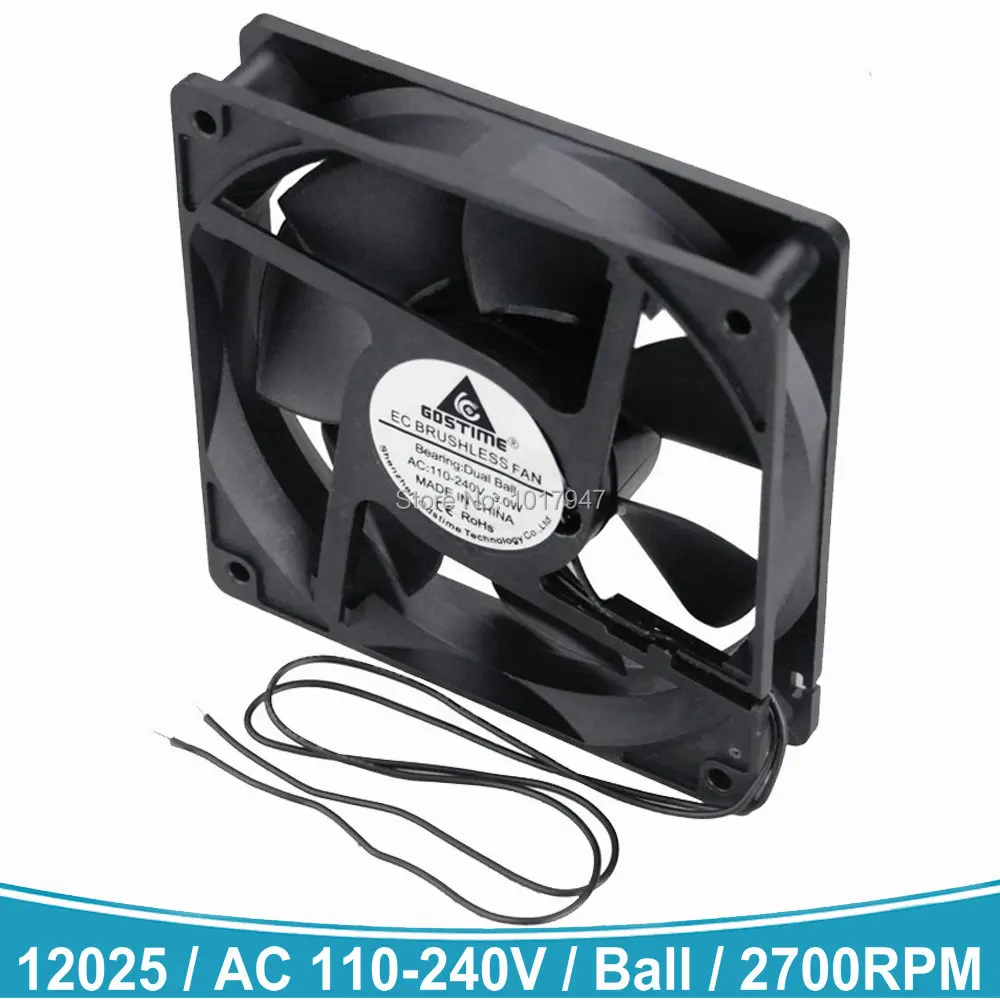 Бесщеточный кулер Gdstime 120 мм x 25 EC 12 см 12025 AC 110 в 115 220 240 В|Кулеры и системы охлаждения