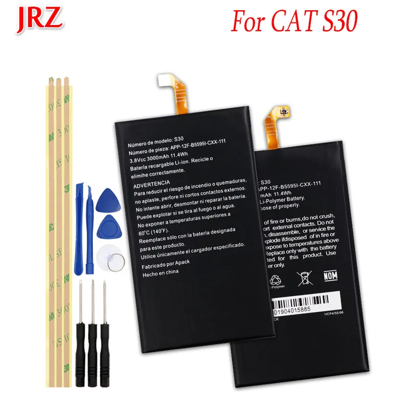 JRZ 3 8 V 3000mAh Высокое качество батарея для CAT S30 запасные батареи мобильного телефона