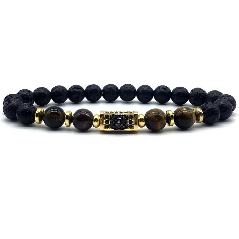 2019 Fashion Lion head Bracelet Men New design CZ cube 8mm Lava &Tiger Eye Charm Bracelets Men Jewelry Male pulseras hombre Gift
2019 Fashion Lion head Bracelet Men New design CZ cube 8mm Lava &Tiger Eye Charm Bracelets Men Jewelry Male pulseras hombre Gift