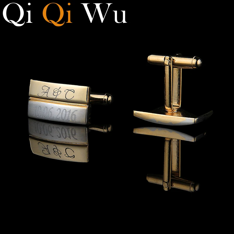 Новинка, золотые индивидуальные запонки Qi Wu, Свадебные Мужские Женихи, французские манжеты с гравировкой, персонализированные деловые пода...
Новинка, золотые индивидуальные запонки Qi Wu, Свадебные Мужские Женихи, французские манжеты с гравировкой, персонализированные деловые пода...