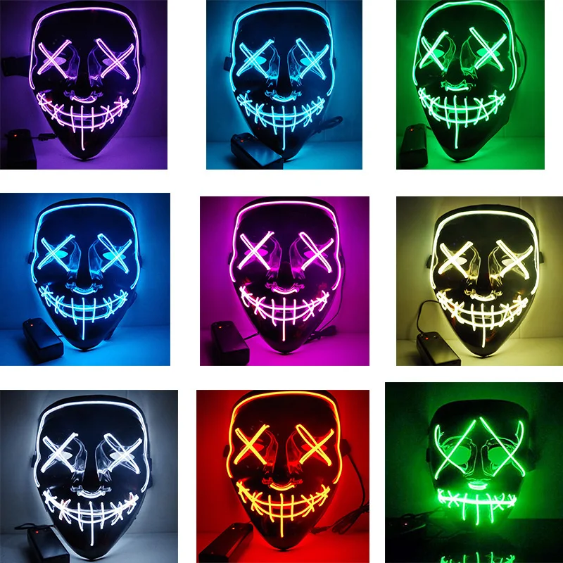 Halloween Mask LED Light Up Party Masks The Purge Election Year Great Funny Masks Festival Cosplay Costume Supplies Glow In Dark
Halloween Mask LED Light Up Party Masks The Purge Election Year Great Funny Masks Festival Cosplay Costume Supplies Glow In Dark