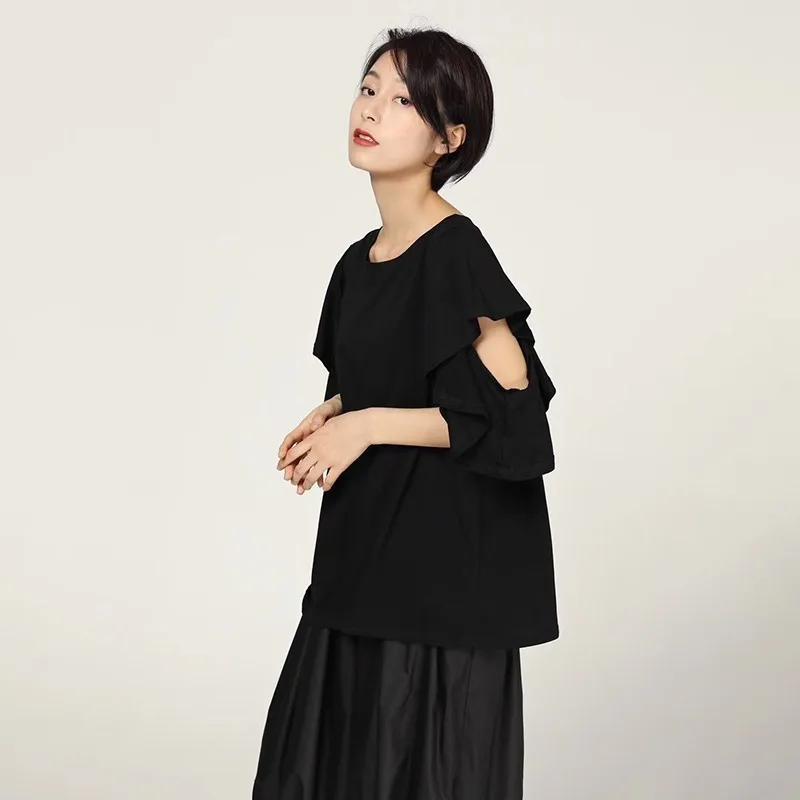 CHICEVER Summer Casual Hollow Out Butterfly Sleeve Women T-shirt O Neck Loose Slim Female Top Clothing 2020 Fashion New Tide
CHICEVER Summer Casual Hollow Out Butterfly Sleeve Women T-shirt O Neck Loose Slim Female Top Clothing 2020 Fashion New Tide