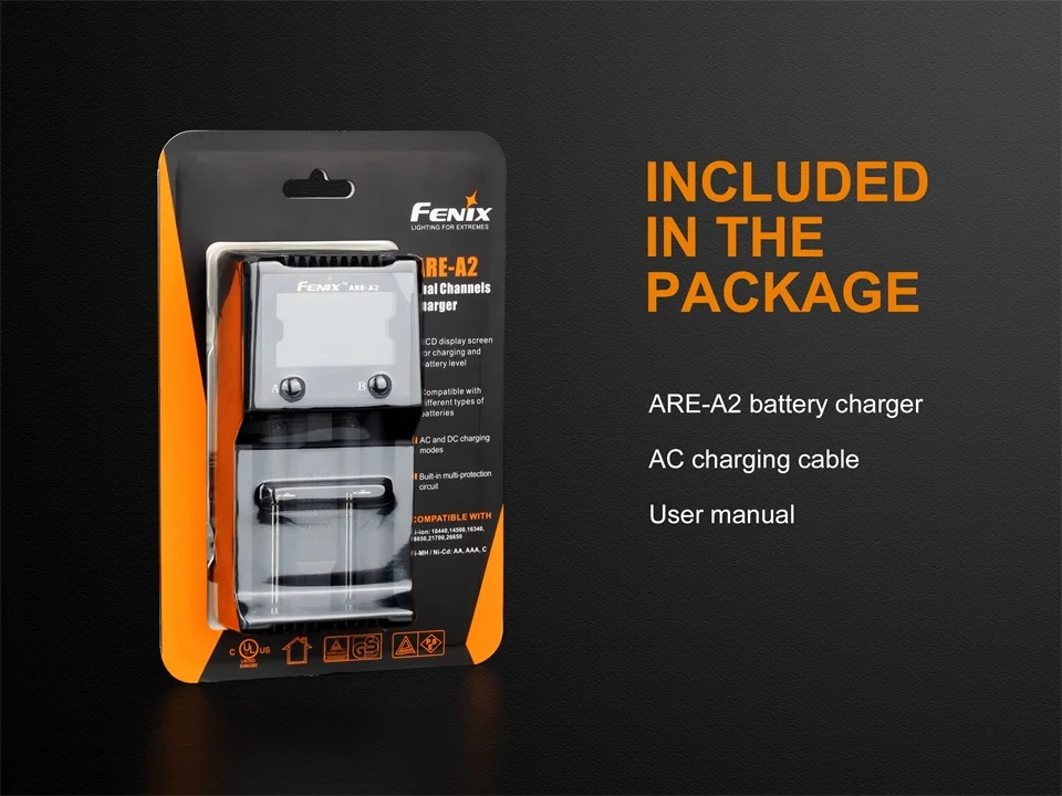 NEW Fenix ARE-A2 quad channel smart charger compatible with types of Li-ion and Ni-MH/Ni-Cd batteries
NEW Fenix ARE-A2 quad channel smart charger compatible with types of Li-ion and Ni-MH/Ni-Cd batteries