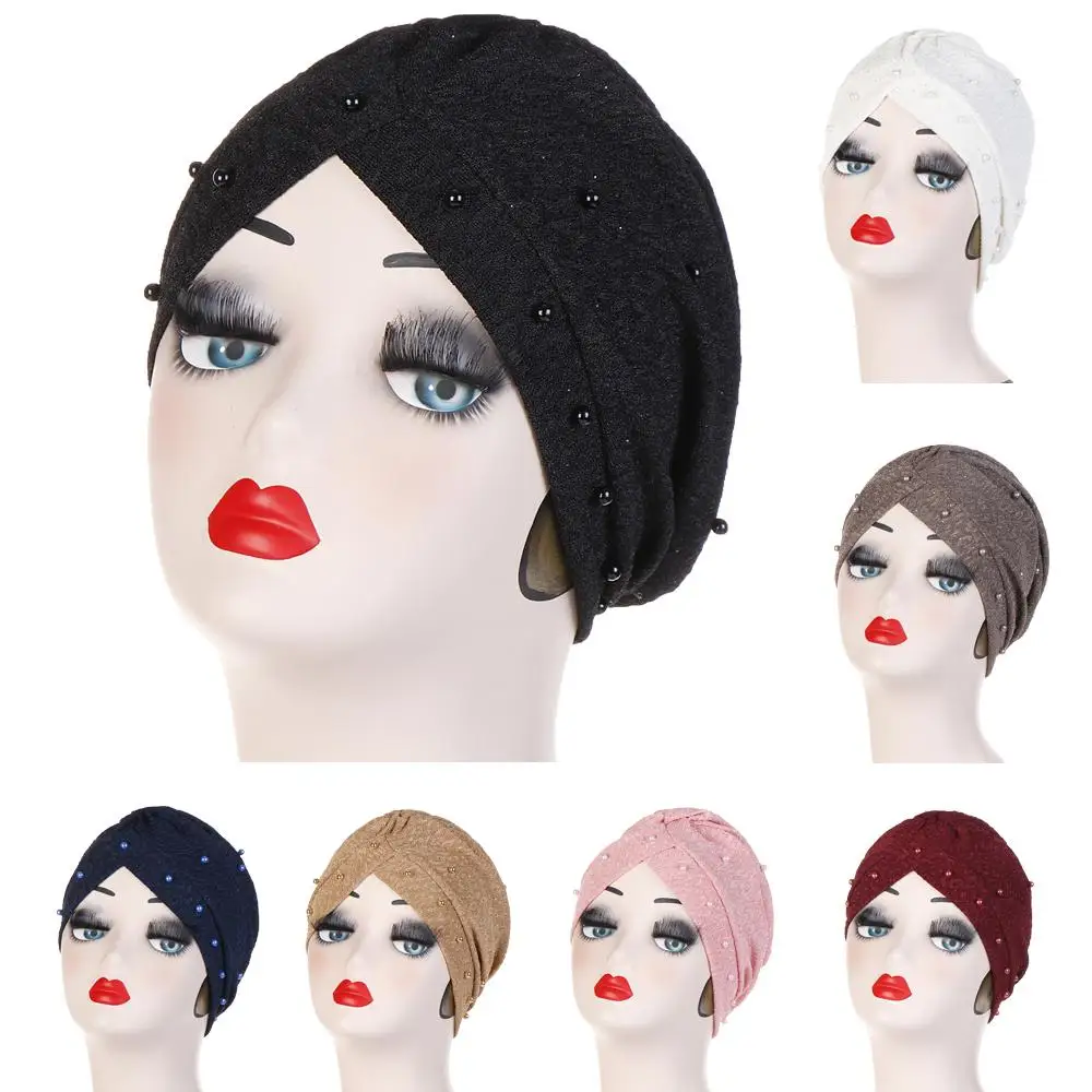 Women Turban Hat Faux Pearl Pleated Muslim Islamic Cap Chemo Head Scarf Beanie Bonnet Indian Cap Hair Loss Arab Middle East Hat
Women Turban Hat Faux Pearl Pleated Muslim Islamic Cap Chemo Head Scarf Beanie Bonnet Indian Cap Hair Loss Arab Middle East Hat